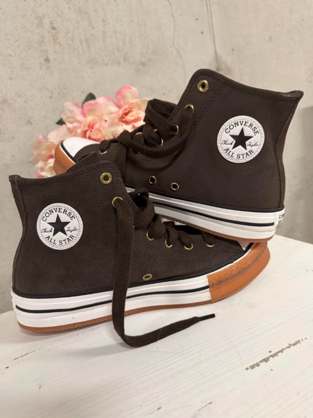 NWOT Converse All Star Brown Suede High Tops